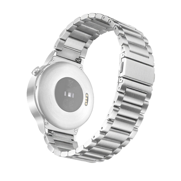 22mm Stainless Bead Hidden Butterfly Buckle Closure Strap Bracelet Band for Huawei Watch GT / GT 2/ GT 2 Pro