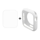 ENKAY Hat-Prince 2 in 1 TPU Semi-clad Protective Shell + 3D Full Screen PET Curved Heat Bending HD Screen Protector for Apple Watch Series 5 & 4 44mm(White)