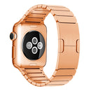 For Apple Watch 38mm Stainless Steel Watch Band(Rose Gold)