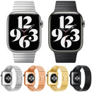 For Apple Watch 42mm Stainless Steel Watch Band(Gold)