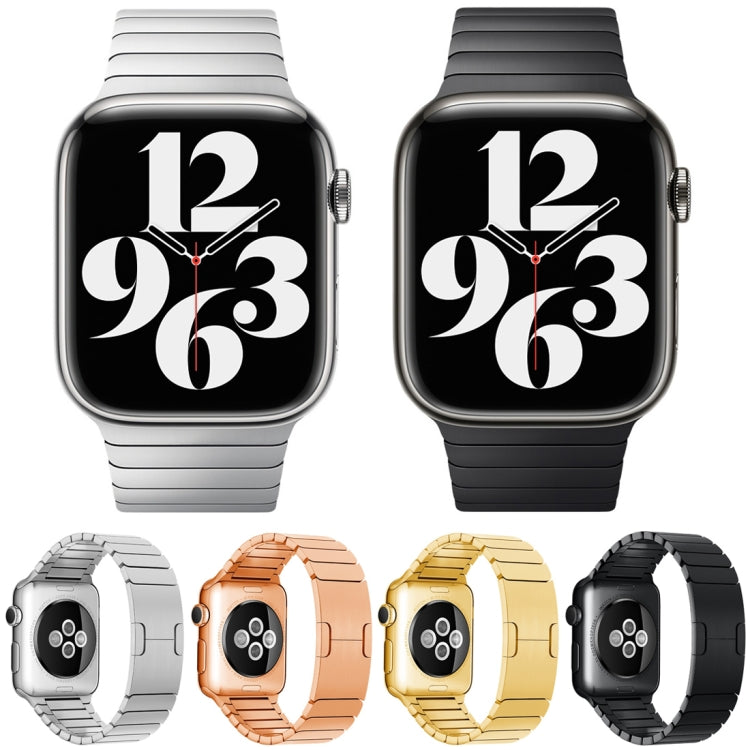 For Apple Watch 42mm Stainless Steel Watch Band(Gold)