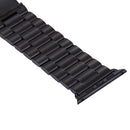 For Apple Watch Series 7 41mm / 6&SE&5&4 40mm / 3&2&1 38mm Fold Buckle 3 Beads Stainless Steel Watch Band(Black)