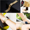 For Apple Watch Series 7 41mm / 6&SE&5&4 40mm / 3&2&1 38mm Fold Buckle 3 Beads Stainless Steel Watch Band(Gold)