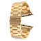 For Apple Watch Series 7 41mm / 6&SE&5&4 40mm / 3&2&1 38mm Fold Buckle 3 Beads Stainless Steel Watch Band(Gold)