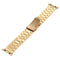 For Apple Watch Series 7 41mm / 6&SE&5&4 40mm / 3&2&1 38mm Fold Buckle 3 Beads Stainless Steel Watch Band(Gold)