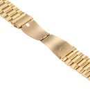 For Apple Watch Series 7 41mm / 6&SE&5&4 40mm / 3&2&1 38mm Fold Buckle 3 Beads Stainless Steel Watch Band(Gold)