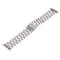 For Apple Watch Series 7 41mm / 6&SE&5&4 40mm / 3&2&1 38mm Fold Buckle 3 Beads Stainless Steel Watch Band(Silver)
