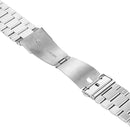 For Apple Watch Series 7 41mm / 6&SE&5&4 40mm / 3&2&1 38mm Fold Buckle 3 Beads Stainless Steel Watch Band(Silver)
