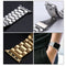 For Apple Watch Series 7 41mm / 6&SE&5&4 40mm / 3&2&1 38mm Fold Buckle 3 Beads Stainless Steel Watch Band(Silver)