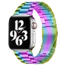 Fold Buckle 3 Beads Stainless Steel Watch Band For Apple Watch Ultra 49mm / Series 8&7 45mm / SE 2&6&SE&5&4 44mm / 3&2&1 42mm(Colour)
