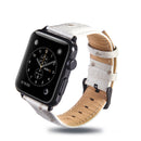 Ostrich Skin Texture Genuine Leather Wrist Watch Band for Apple Watch Series 3 & 2 & 1 38mm(White)