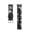 Cloth+Top-grain Leather Wrist Watch Band for Apple Apple Watch Series 7 41mm / 6 & SE & 5 & 4 40mm / 3 & 2 & 1 38mm