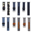 Cloth+Top-grain Leather Wrist Watch Band for Apple Apple Watch Series 7 41mm / 6 & SE & 5 & 4 40mm / 3 & 2 & 1 38mm