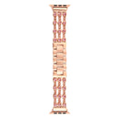 Cowboy Chain with Pink Diamond Watch Band for Apple Watch Series 5 & 4 & 3 & 2 & 1 38mm & 40mm(Rose Gold)