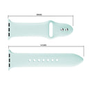 Double Rivets Silicone Watch Band for Apple Watch Series 3 & 2 & 1 42mm(Turquoise)