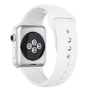 Double Rivets Silicone Watch Band for Apple Watch Series 3 & 2 & 1 42mm(White)