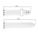 Double Rivets Silicone Watch Band for Apple Watch Series 3 & 2 & 1 42mm(White)