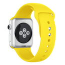 Double Rivets Silicone Watch Band for Apple Watch Series 3 & 2 & 1 42mm(Yellow)
