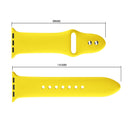 Double Rivets Silicone Watch Band for Apple Watch Series 3 & 2 & 1 42mm(Yellow)