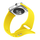 Double Rivets Silicone Watch Band for Apple Watch Series 3 & 2 & 1 42mm(Yellow)