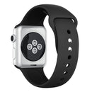 Double Rivets Silicone Watch Band for Apple Watch Series 3 & 2 & 1 38mm(Black)