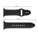Double Rivets Silicone Watch Band for Apple Watch Series 3 & 2 & 1 38mm(Black)