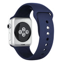 Double Rivets Silicone Watch Band for Apple Watch Series 3 & 2 & 1 38mm(Dark Blue)