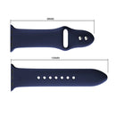 Double Rivets Silicone Watch Band for Apple Watch Series 3 & 2 & 1 38mm(Dark Blue)
