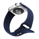 Double Rivets Silicone Watch Band for Apple Watch Series 3 & 2 & 1 38mm(Dark Blue)