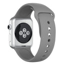 Double Rivets Silicone Watch Band for Apple Watch Series 3 & 2 & 1 38mm(Grey)
