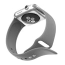 Double Rivets Silicone Watch Band for Apple Watch Series 3 & 2 & 1 38mm(Grey)