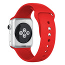 Double Rivets Silicone Watch Band for Apple Watch Series 3 & 2 & 1 38mm(Red)