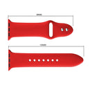 Double Rivets Silicone Watch Band for Apple Watch Series 3 & 2 & 1 38mm(Red)