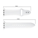 Double Rivets Silicone Watch Band for Apple Watch Series 3 & 2 & 1 38mm(White)