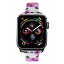 Silicone Printing Strap for Apple Watch Series 5 & 4 40mm (Purple Flower Pattern)