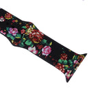 Silicone Printing Strap for Apple Watch Series 5 & 4 40mm (Black Flower Pattern)