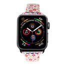 Silicone Printing Strap for Apple Watch Series 5 & 4 40mm (Colored Flower Pattern)