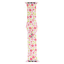 Silicone Printing Strap for Apple Watch Series 5 & 4 40mm (Colored Flower Pattern)