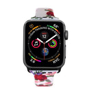 Silicone Printing Strap for Apple Watch Series 5 & 4 40mm (Red Flower Pattern)
