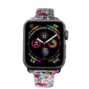 Silicone Printing Strap for Apple Watch Series 5 & 4 40mm (Color Flower Pattern)