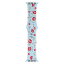 Silicone Printing Strap for Apple Watch Series 5 & 4 40mm (Light Blue Bottom Flower Pattern)