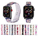 Silicone Printing Strap for Apple Watch Series 5 & 4 40mm (Color Flower Pattern)