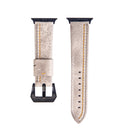 For Apple Watch Series 3 & 2 & 1 42mm Tiga Line Pattern PU Leather Wrist Watch Band (White)