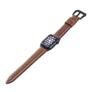 For Apple Watch Series 3 & 2 & 1 42mm Tiga Line Pattern PU Leather Wrist Watch Band (Brown)