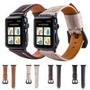 For Apple Watch Series 3 & 2 & 1 42mm Tiga Line Pattern PU Leather Wrist Watch Band (Coffee)