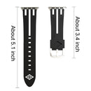 For Apple Watch 38mm Stripe Silicone Watch Band with Connector
