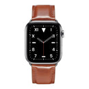 Black Buckle Leather Watch Band For Apple Watch Series 7 45mm / 6 & SE & 5 & 4 44mm / 3 & 2 & 1 42mm(Brown)