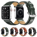 Black Buckle Leather Watch Band For Apple Watch Series 7 45mm / 6 & SE & 5 & 4 44mm / 3 & 2 & 1 42mm(Brown)