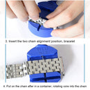 20mm Women Hidden Butterfly Buckle 7 Beads Stainless Steel Watch Band For Apple Watch 42mm(Black+Rose gold)