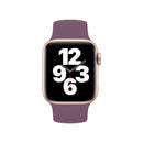 For Apple Watch Series 7 41mm / 6 & SE & 5 & 4 40mm / 3 & 2 & 1 38mm Solid Color Elastic Silicone Watch Band, Size:M 143mm (Crimson Cherry)
